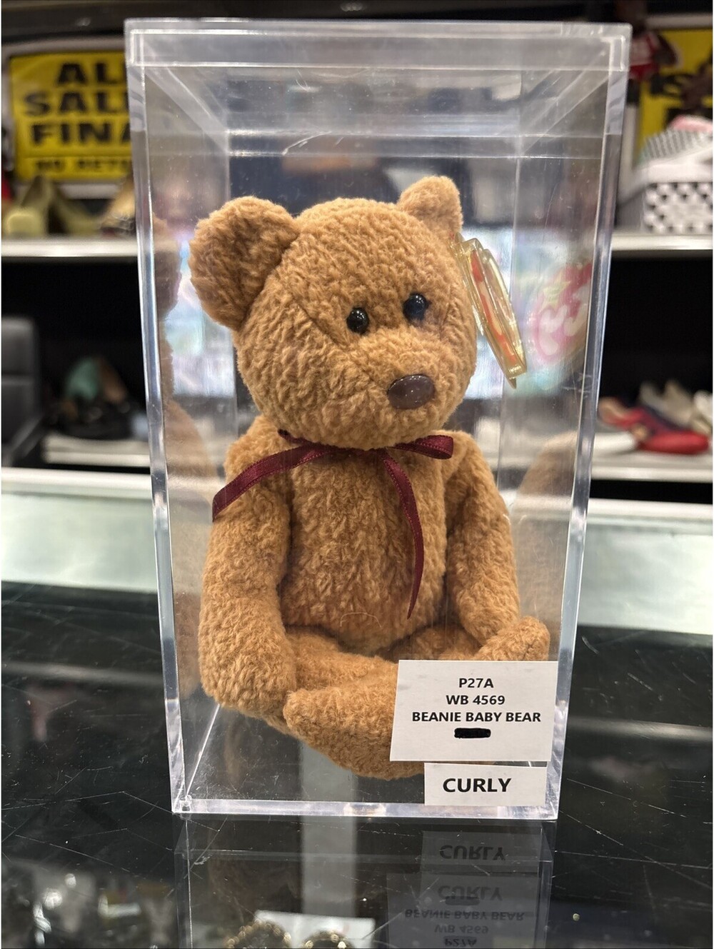 Vintage Ty Beanie Baby : Curly The Bear Plush